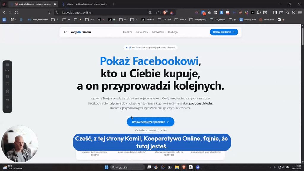 Kadr z nagrania o wdrożeniu Piksela i Conversions API